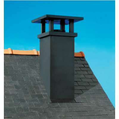 Sortie de toit Tradinov pente 54 à 63% Ø230 Clas noir lisse POUJOULAT TCP 60-230S - TCP60-230S - Maxoutil