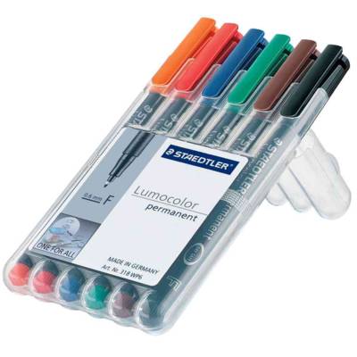 Marqueur permanent Lumocolor 313S, étui de 6