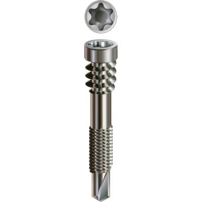 Vis terrasse tête cylindrique Alu filetage fixation - 5x44mm - Gedimat - SPAX