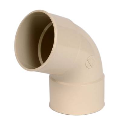 Coude PVC pour tube de descente de gouttière NICOLL diam.100mm angle 67°30 femelle femelle coloris sable - Gedimat