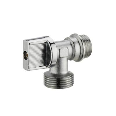 Robinet machine à laver 1/4 de tour chromé - mâle ø15 x 21 mm mâle ø20 x 27 - Gedimat - NOYON ET THIEBAULT
