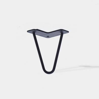 Pied de table 2 fils inclinés noir - 16cm - Gedimat - MOTTEZ