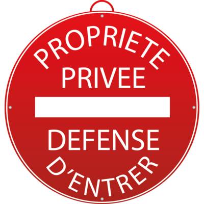 Panneaux de signalisation - interdit au public - Gedimat