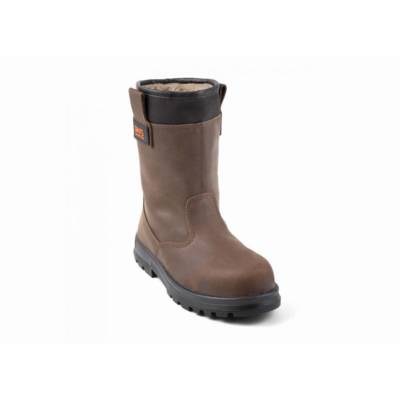 Bottes fourrées KAMA S3 CI en cuir marron avec embout et semelle acier - T.42 - GASTON MILLE - RAMA3N-42