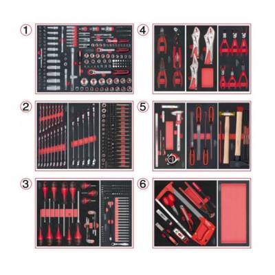 Composition d'outils 6 tiroirs pour servante KS TOOLS - 455 pièces - 714.0452 - Maxoutil