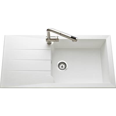 Evier à encastrer MAJORQUE 1 grande cuve + 1 égouttoir - 100 x 50 cm - Gedimat - JS