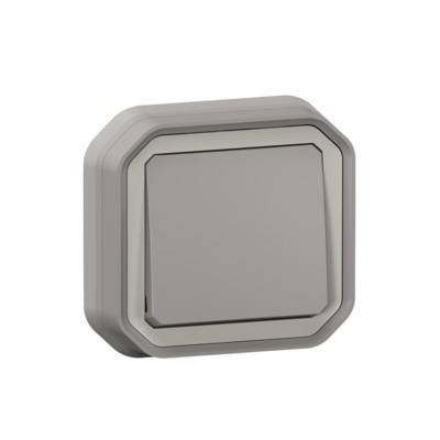 Va et vient étanche PLEXO complet encastré avec griffes gris 10A - Gedimat - LEGRAND