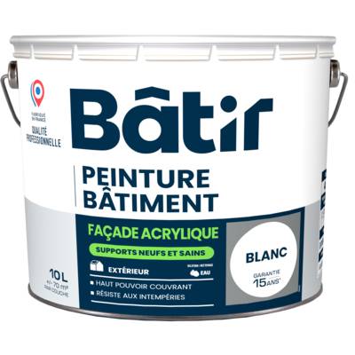 Peinture de façade pour support sain blanc - pot de 10 l - Gedimat - BATIR
