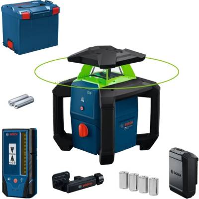 Laser rotatif GRL18V-3-31G - BOSCH - dans L-BOXX 374 avec 2 piles (AA), Support pour récepteur laser LR 6/7 - 0601061G01 - Maxoutil