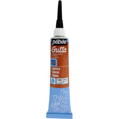 Tube 20ml Peinture GUTTA à l'eau CUIVRE - PÉBÉO