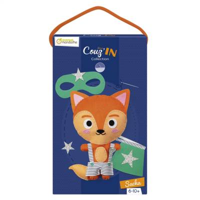 Kit pour Doudou en Feutrine Maxi Couz'in - Sacha Le Renard - H 32 Cm - AVENUE MANDARINE