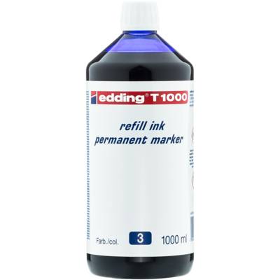 Recharge d'encre pour Marqueurs Permanents T1000 1 Litre Bleu