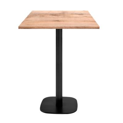 Mange-debout pied noir 60x60cm tanin naturel - intérieur - RestooTab