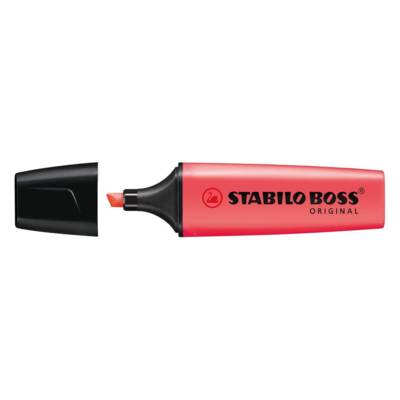 Surligneur BOSS ORIGINAL Rechargeable Pointe Biseautée 2-5 mm Rouge - STABILO