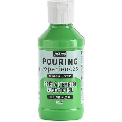 Peinture Acrylique POURING Expérience Prête à l'emploi 118ml VERT LUMIERE - PÉBÉO