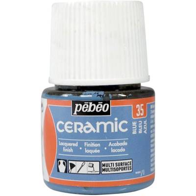 Flacon 45 ml peinture CERAMIC faïence et multi support BLEU - PÉBÉO