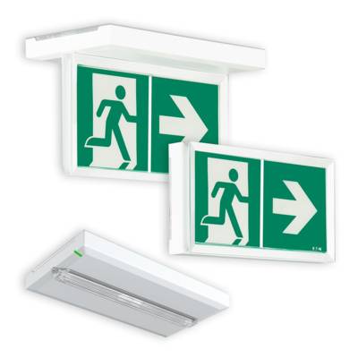 BAES évacuation SATI - 45lm/1h - IP43 IK07 - Pose mur/plafond - Visibilité+ - LUMINOX - 16143