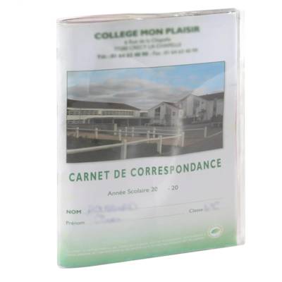 Protège Carnet de Correspondance 16x24cm Translucide