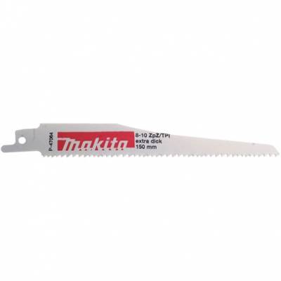 Lame Bi-Métal toutes sortes de bois avec restes de métal, acier 2,5mm (fenêtres) Longueur utile 130mm, Qté 5 Makita - P-47064