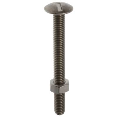 Boulon poêlier tête ronde empreinte fendue matière inox A2 8 x 30 mm - Gedimat - NORAIL
