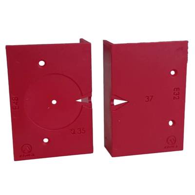 Gabarit charnière invisible plastique rouge Ø35 mm - Gedimat - NORAIL