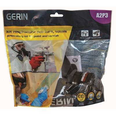Demi-masque en caoutchouc avec soupape + 2 filtres A2P3 - Gedimat - GERIN