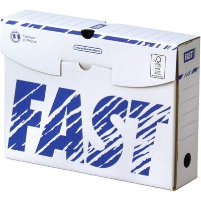 Lot de 25 Boîte archives 250 x 330 mm dos 80 mm Blanc