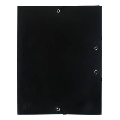 Chemise à élastique 3 rabats Polypropylène 4/10e Opaque Eco A4 Noir