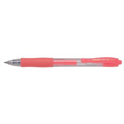Stylo Roller Encre gel G2-07 Pointe Moyenne Néon Rouge