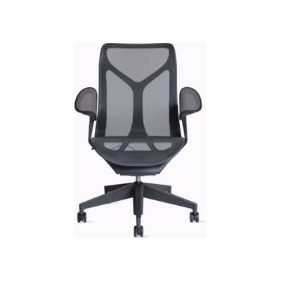 Fauteuil COSM mi-dossier graphite Herman MILLER avec accoudoirs Leaf (feuille)