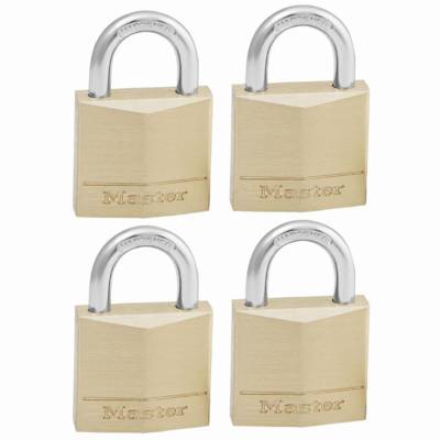 Cadenas en laiton massif MASTERLOCK 30 mm - Lot de 4 - 130EURQNOP - MAYTRONICS
