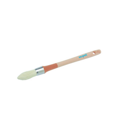 Brosse à rechampir professionnelle ronde pointe effilée fibres synthétiques toutes peintures N°4 diam.25 mm sous pochette de 1 pièce - Gedimat - NESPOLI