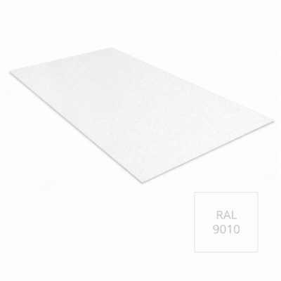 Tôle plane acier 75/100 1220 x 3000 mm RAL 9010 - BACACIER - COV90391 - BACACIER INDUSTRIES
