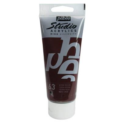 Peinture Studio Acrylique Tube Terre Rouge 100 ml - PÉBÉO