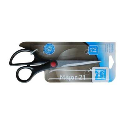 Ciseaux universels à anneaux assymétriques et bouts pointus, 21cm, Major