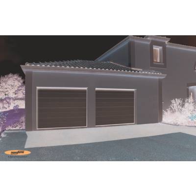 Porte de garage sectionnelle ISO 45 sans nervure lames horizontales blanc - 200x237,5cm - Gedimat - NOVOFERM FRANCE