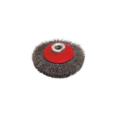 Brosse cuvette pour meuleuse fil acier ondulé 0.30 mm D. 100 mm M14 pour métal - Décapage dur - LEMAN - 520.100V - LEMAN S.A