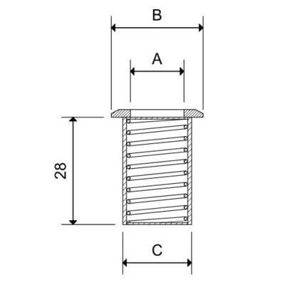 Gâche à ressort anti-poussière SEVAX Ø 20 - 847520 - Maxoutil