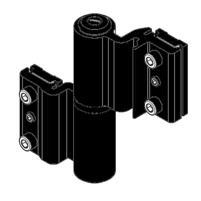 Paumelle à clamer 5511I alu noir FAPIM pour porte lourde - 5511I-37