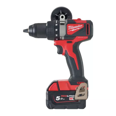 Perceuse visseuse M18 BLDD2-502X - MILWAUKEE - 2 batteries 5.0 Ah - chargeur - HD Box - 4933464515 - Maxoutil