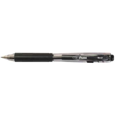 Stylo à bille rétractable Easy-Push BK437 Pte Fine Noir