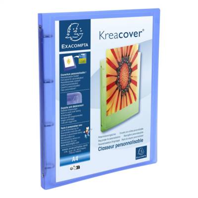Classeur 4 anneaux 15mm PP Chromaline 5/10e Krea Cover A4 Coloris Aléatoire