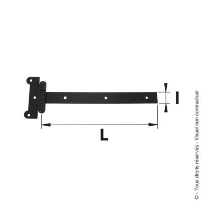 Penture festonnée noir 30x4mm - Gedimat - AFBAT