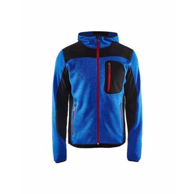 Veste tricotée BLAKLADER à capuche T.M - BLEU ROI/NOIR - 493021178599-M - BLAKLADER WORKWEAR