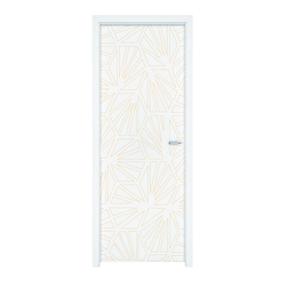 Bloc-porte alvéolaire ALVEOLE gravé à peindre à recouvrement Hui.90 mm - 204 x 73 cm - Gedimat