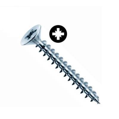 Vis MUSTAD Panelvit Tête cylindrique Pozidriv - Filetage total - Zingué Blanc - Ø5x70mm - Boite de 200 - PVACZP500700C8C - Maxoutil