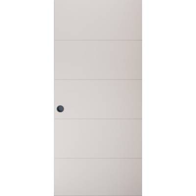 Porte seule coulissante tubulaire HANOVRE blanc RAL 9010 - 204 X 73 cm - tire - Gedimat - WESTAG