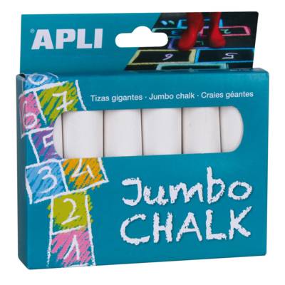 Etui de 6 craies géantes blanches