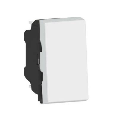 Poussoir 1 module MOSAIC EASY LED blanc 6A - Gedimat - LEGRAND