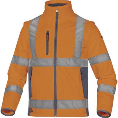 Veste Softshell MOONLIGHT 2 avec bandes rétro-réfléchissantes orange fluo/gris - Gedimat